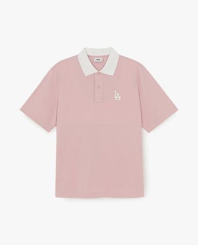  MLB - Áo polo unisex cổ bẻ tay ngắn Varsity 