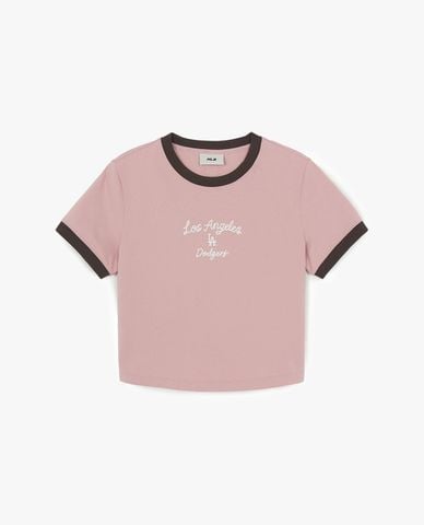  MLB - Áo croptop nữ cổ tròn tay ngắn Sportive 