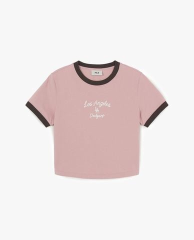  MLB - Áo croptop nữ cổ tròn tay ngắn Sportive 