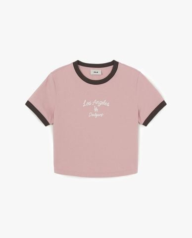  MLB - Áo croptop nữ cổ tròn tay ngắn Sportive 