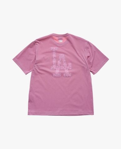  MLB - Áo thun unisex cổ tròn tay ngắn Big Logo Leopard 