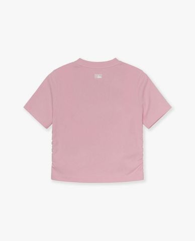  MLB - Áo croptop nữ cổ tròn tay ngắn Heart Athleisure 