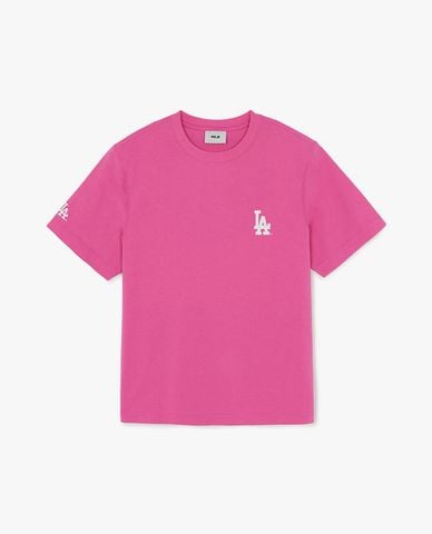  MLB - Áo thun unisex tay ngắn Basic Street Back Lettering 