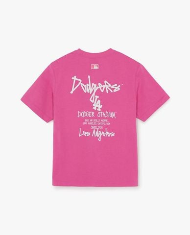  MLB - Áo thun unisex tay ngắn Basic Street Back Lettering 