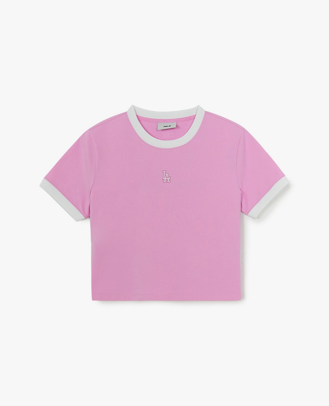 MLB - Áo croptop nữ cổ tròn tay ngắn Ringer Slim