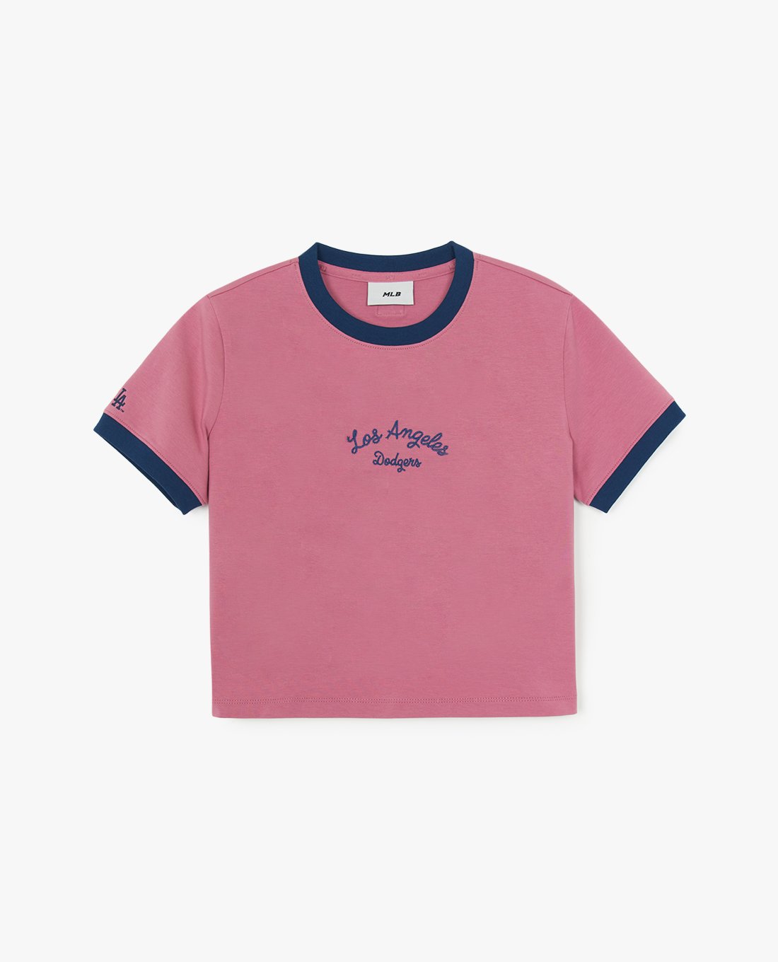 MLB - Áo croptop nữ cổ tròn tay ngắn Varsity Linger Slim