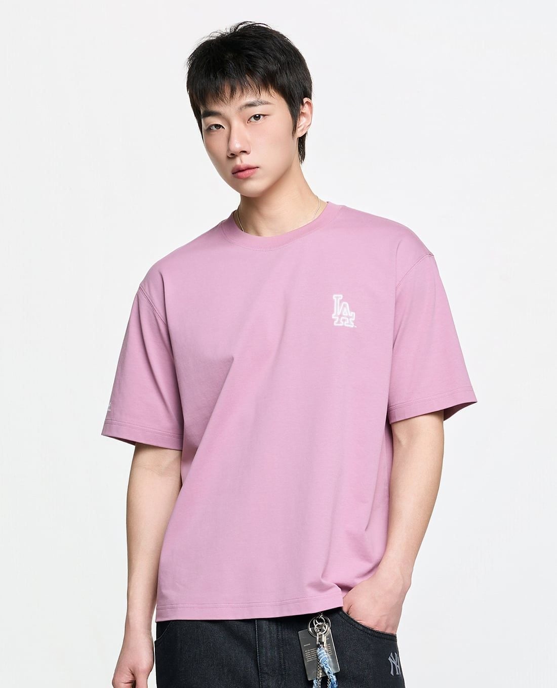 MLB - Áo thun unisex tay ngắn Basic Back Street Logo