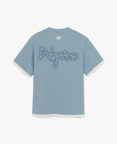  MLB - Áo thun unisex tay ngắn Basic Colorful Street Logo Layered 