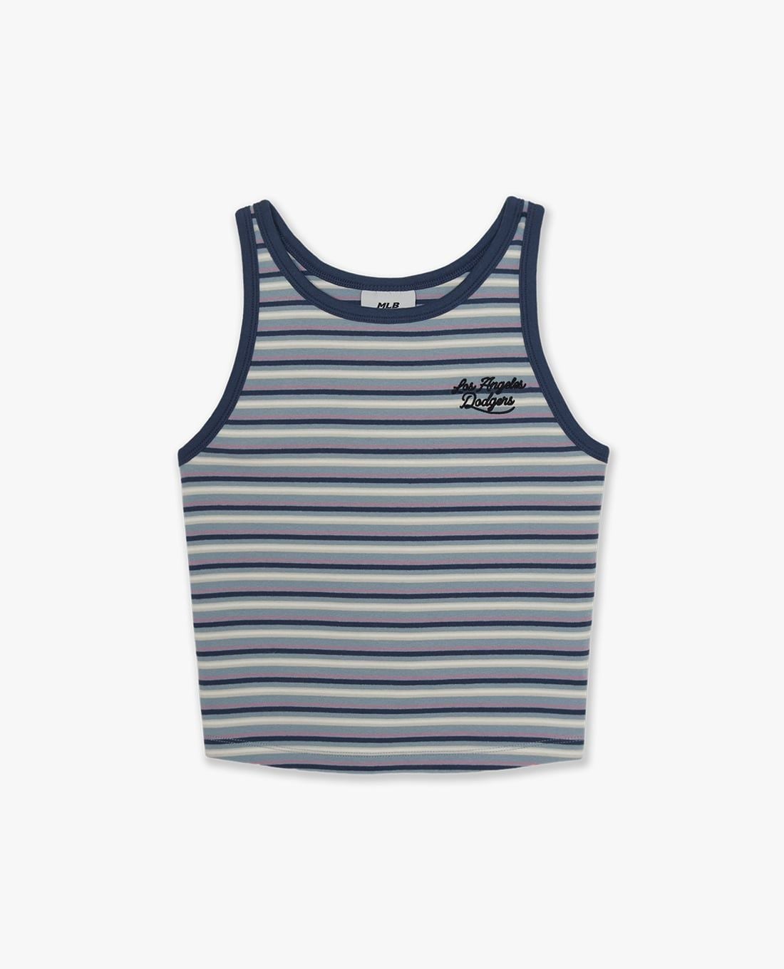 MLB - Áo ba lỗ nữ kẻ sọc phom croptop