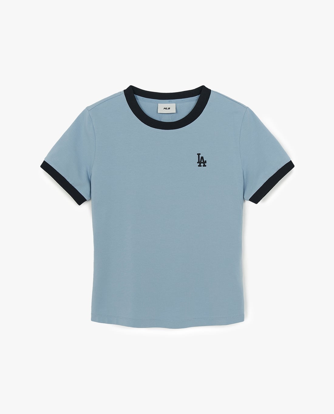 MLB - Áo thun nữ cổ tròn tay ngắn Basic Small Logo Ringer