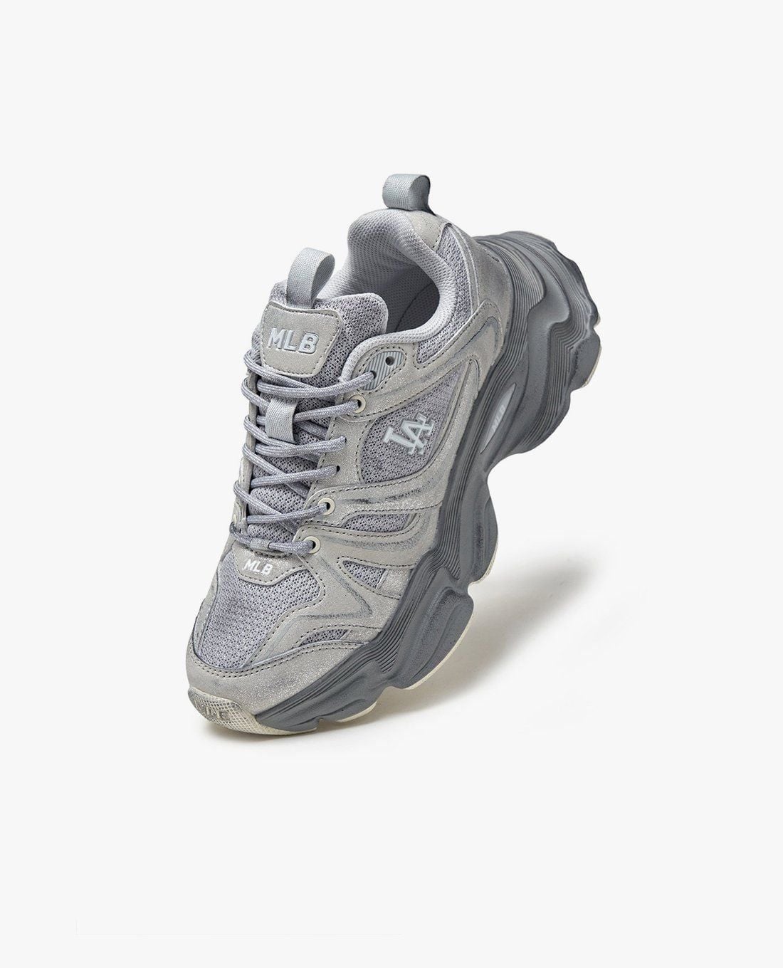 MLB CHAMP CHUNKY VINTAGE 270mm 標準銀色 MLB - Giày sneakers unisex cổ thấp Champ Chunky Vintage