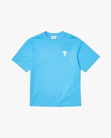  MLB - Áo thun unisex cổ tròn tay ngắn in họa tiết 