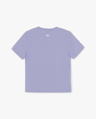  MLB - Áo croptop nữ cổ tròn tay ngắn Letter Cherry 