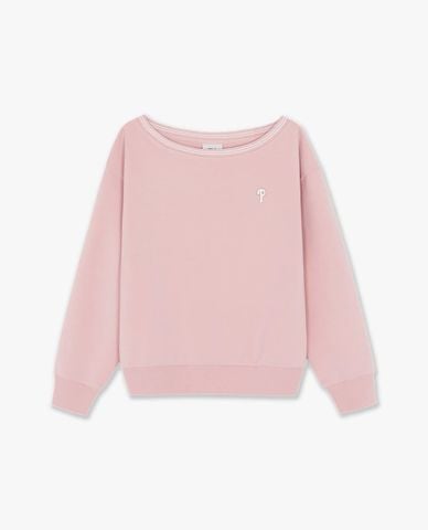  MLB - Áo sweatshirt nữ cổ thuyền tay dài Varsity 
