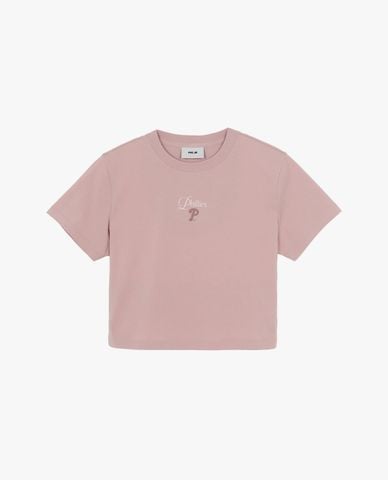  MLB - Áo croptop nữ cổ tròn tay ngắn Sheriff Logo 