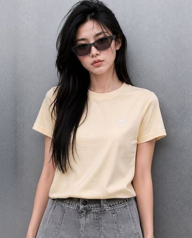  MLB - Áo thun nữ cổ tròn tay ngắn Basic Small Logo 
