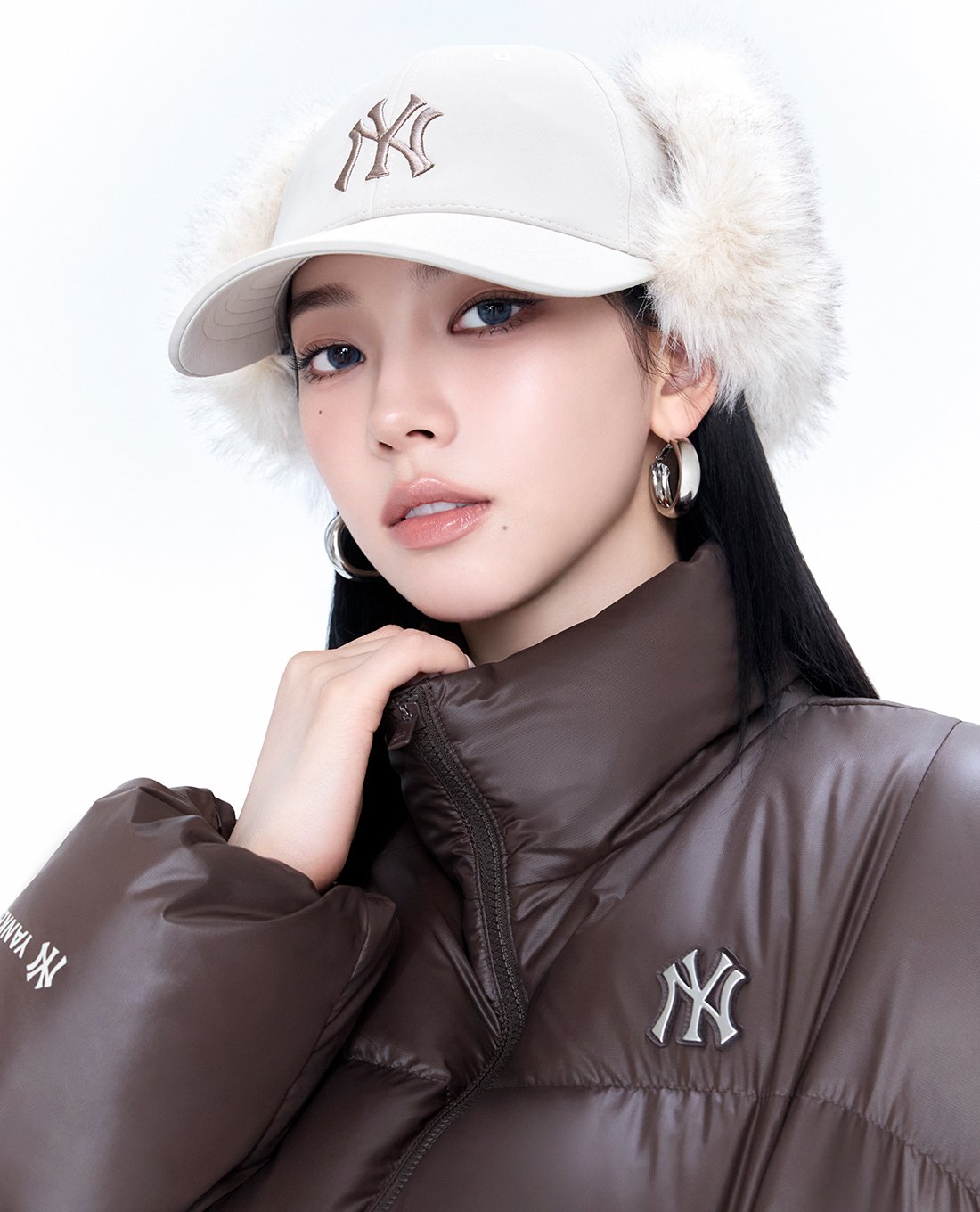 MLB - Nón bóng chày unisex phối lông Vintage