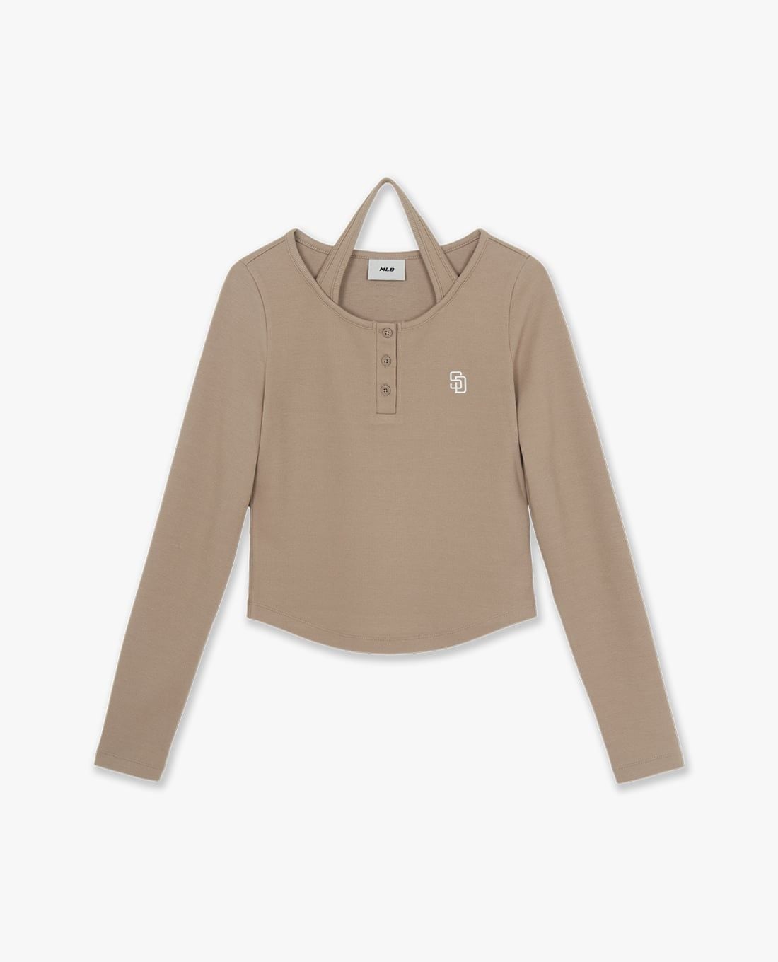 MLB - Áo kiểu nữ cổ tròn tay dài phối layer Basic