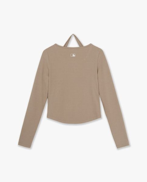  MLB - Áo kiểu nữ cổ tròn tay dài phối layer Basic 