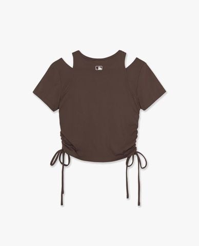  MLB - Áo croptop nữ cut out Baseball Team Small Logo 