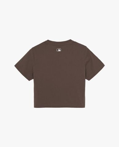  MLB - Áo croptop nữ cổ tròn tay ngắn Sheriff Logo 