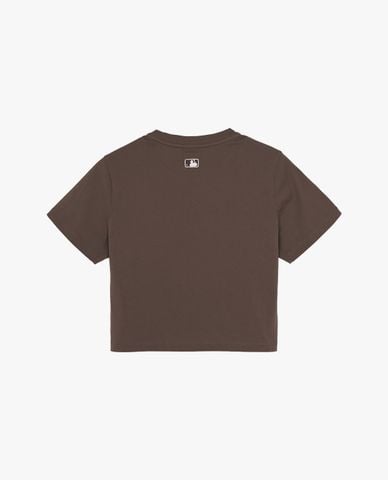  MLB - Áo croptop nữ cổ tròn tay ngắn Sheriff Logo 