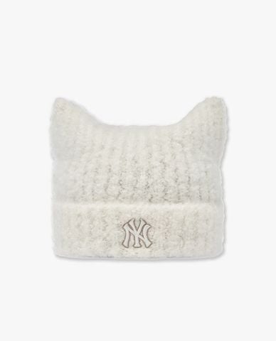  MLB - Nón len unisex tai mèo Plush Meowing 