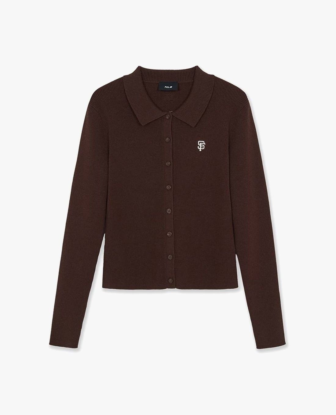 MLB - Áo khoác cardigan nữ cổ bẻ tay dài Basic