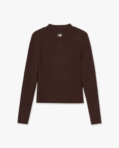  MLB - Áo khoác cardigan nữ cổ bẻ tay dài Basic 