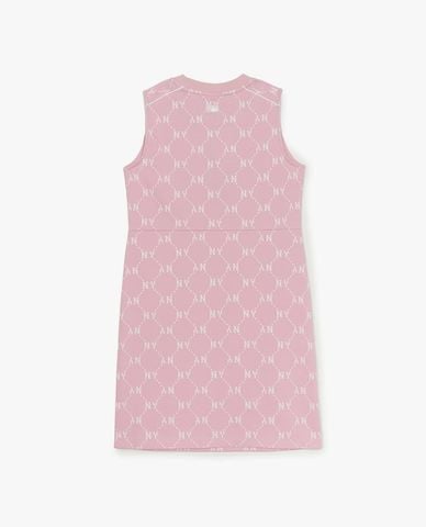  MLB - Đầm sát nách mini cổ tròn họa tiết monogram 