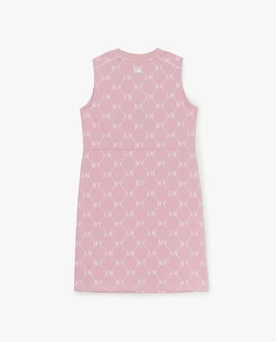  MLB - Đầm sát nách mini cổ tròn họa tiết monogram 