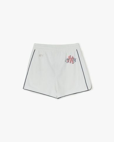  MLB - Quần short nữ ống rộng phối viền 