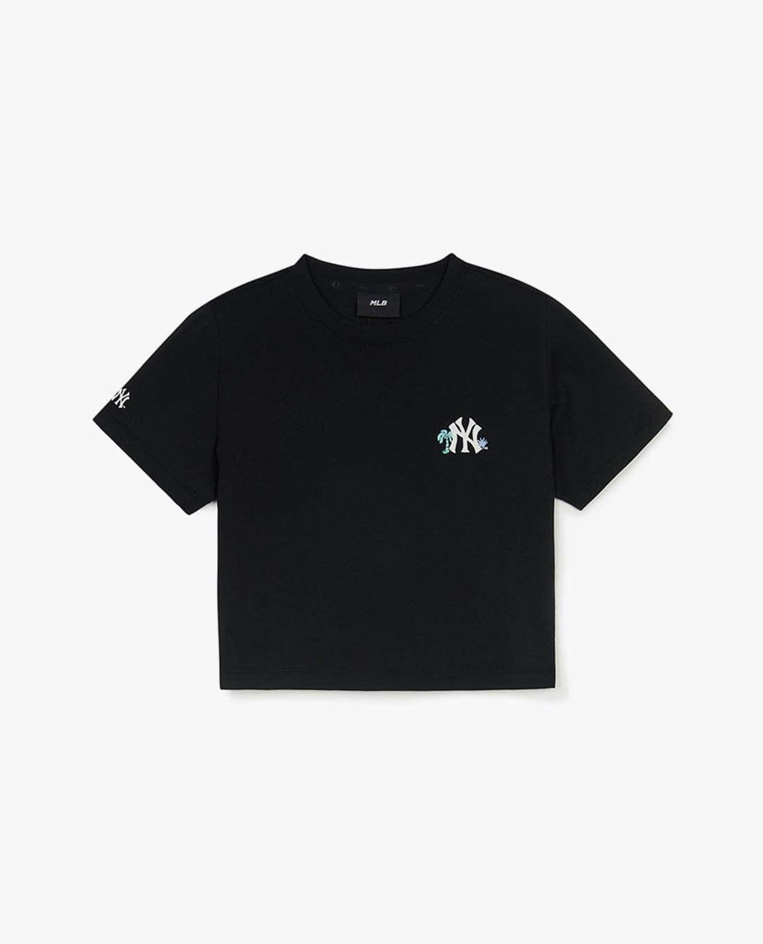 MLB - Áo croptop nữ tay ngắn in họa tiết