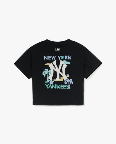  MLB - Áo croptop nữ tay ngắn in họa tiết 