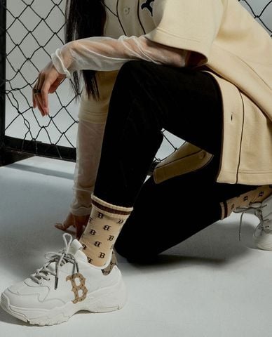  MLB - Giày sneakers unisex cổ thấp Bigball Chunky Monogram 