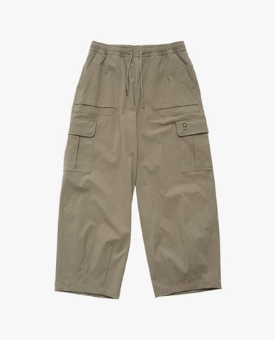  MLB - Quần dài unisex ống rộng túi hộp phối dây rút 