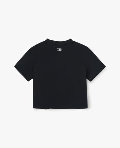  MLB - Áo croptop nữ cổ tròn tay ngắn Flower Graphic 