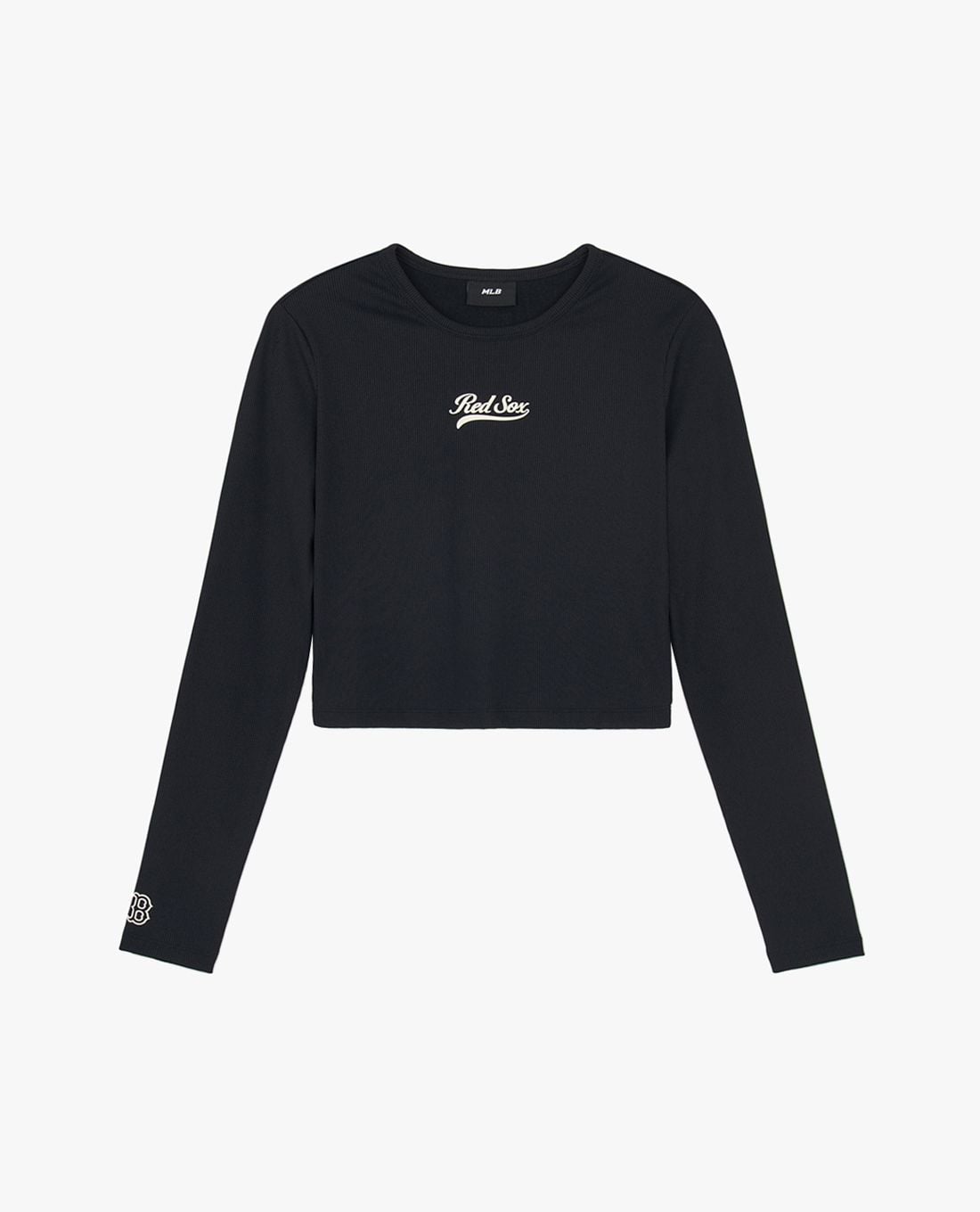 MLB - Áo croptop nữ cổ tròn tay dài Varsity