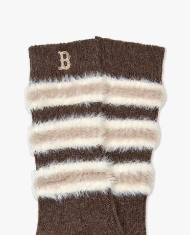  MLB - Vớ nữ cổ cao phối lông Stripe 