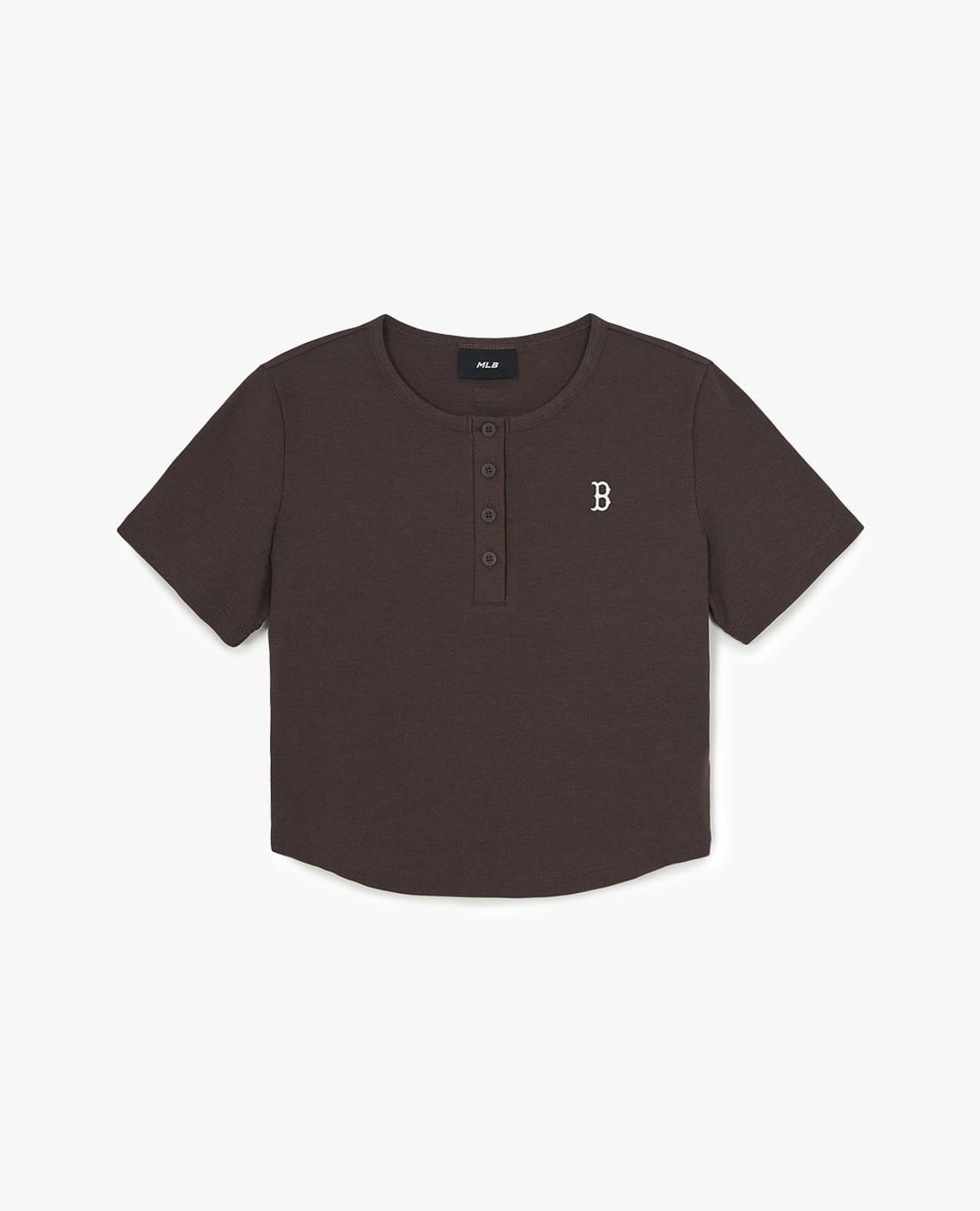 MLB - Áo croptop nữ cổ tròn tay ngắn Vintage
