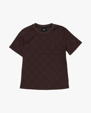  MLB - Áo thun nữ cổ tròn tay ngắn Dia Monogram 