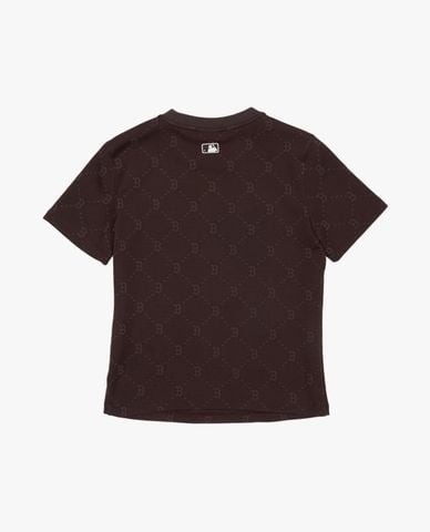  MLB - Áo thun nữ cổ tròn tay ngắn Dia Monogram 