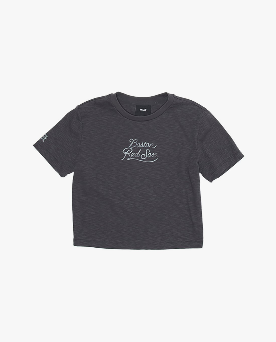 MLB - Áo croptop nữ cổ tròn tay ngắn