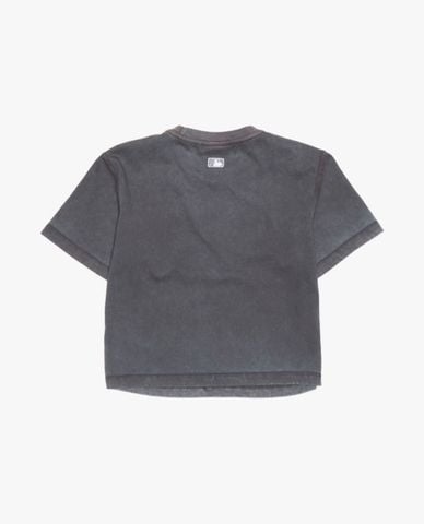  MLB - Áo croptop nữ cổ tròn tay ngắn Logo 