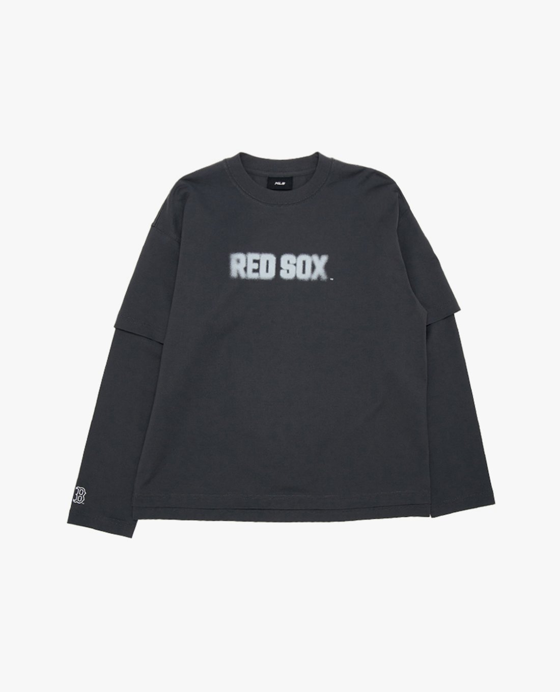MLB - Áo thun unisex cổ tròn tay dài in logo