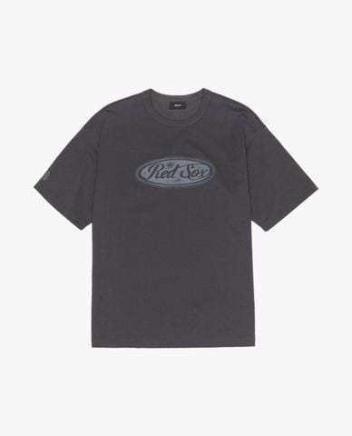  MLB - Áo thun unisex cổ tròn tay ngắn in logo 