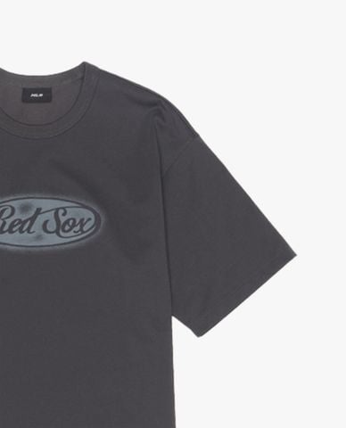  MLB - Áo thun unisex cổ tròn tay ngắn in logo 
