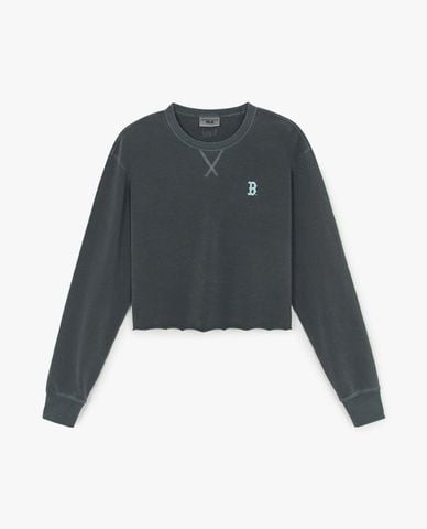  MLB - Áo sweatshirt nữ cổ tròn tay dài Varsity Vintage 