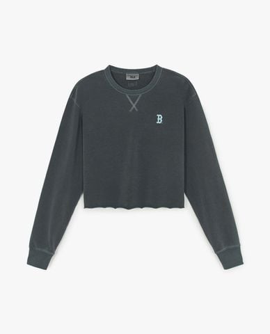  MLB - Áo sweatshirt nữ cổ tròn tay dài Varsity Vintage 