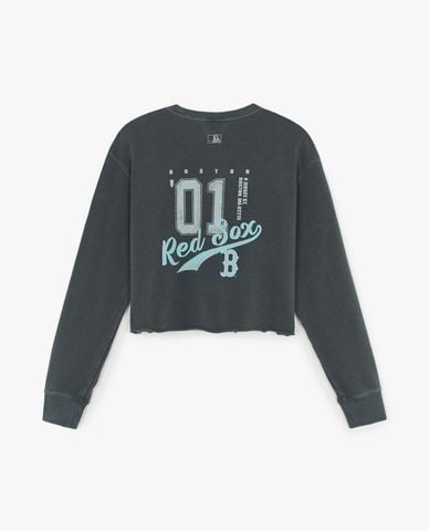  MLB - Áo sweatshirt nữ cổ tròn tay dài Varsity Vintage 